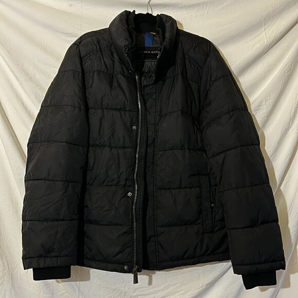 Men's Black Puffer Jacket, Size Medium by Andrew Marc - Picture 1 of 5